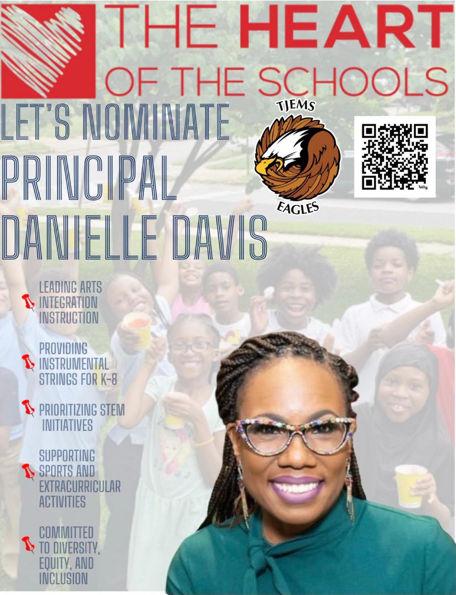 TJEMS Families!  Let’s show how amazing our Principal is by nominating principal Davis for the Heart of the Schools Award! Vote today! docs.google.com/forms/d/e/1FAI…