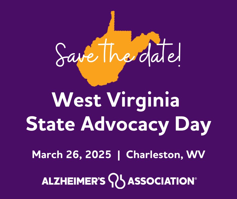 Save the date! WV State Advocacy Day will take place on March 26 at the State Capitol. Meet your lawmakers, support our legislative priorities and help us march toward our mission of a world without Alzheimer's. #ENDALZ

Register: loom.ly/uMj3YbQ