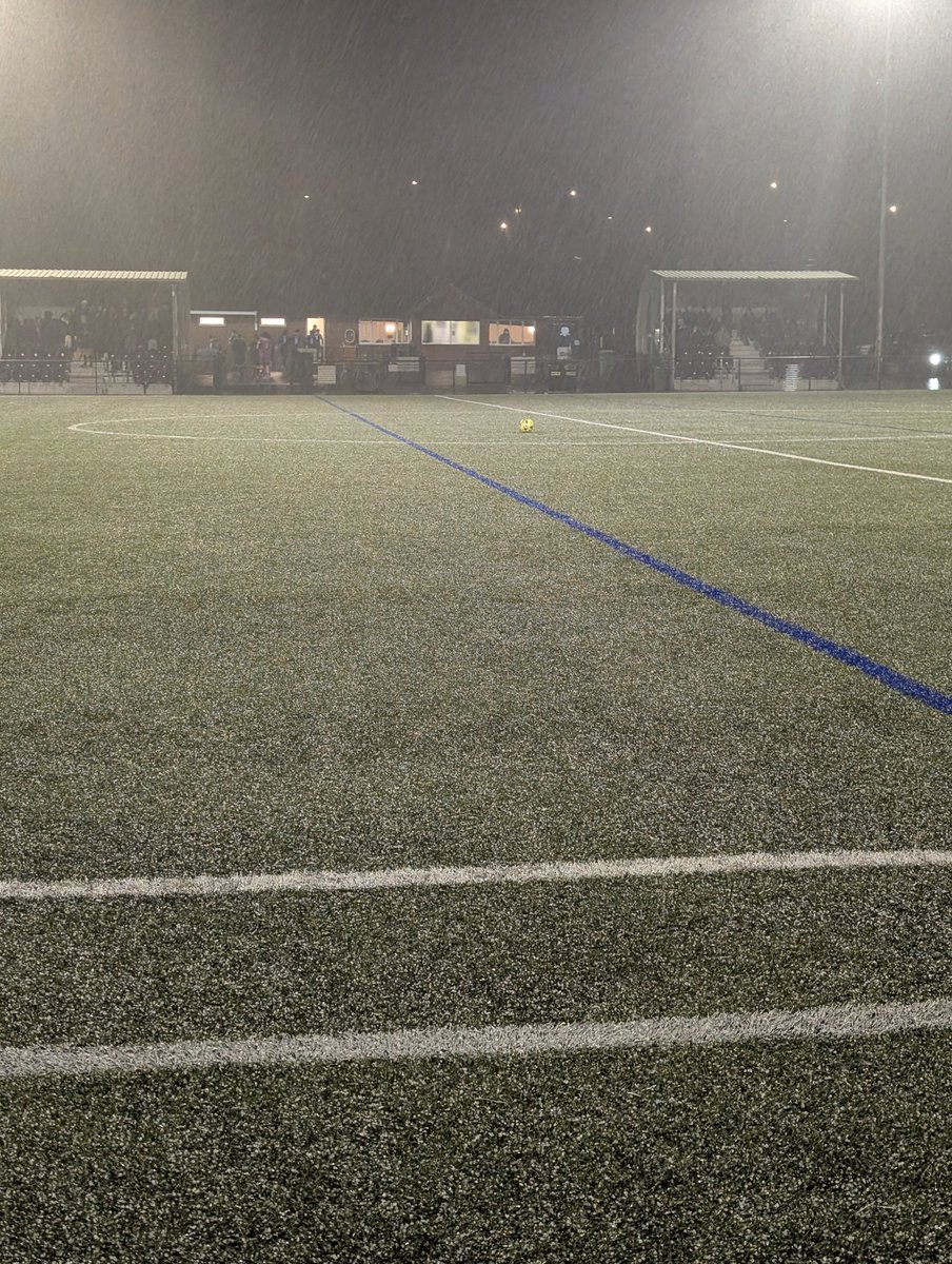 Kick off has been delayed due to a hail storm....