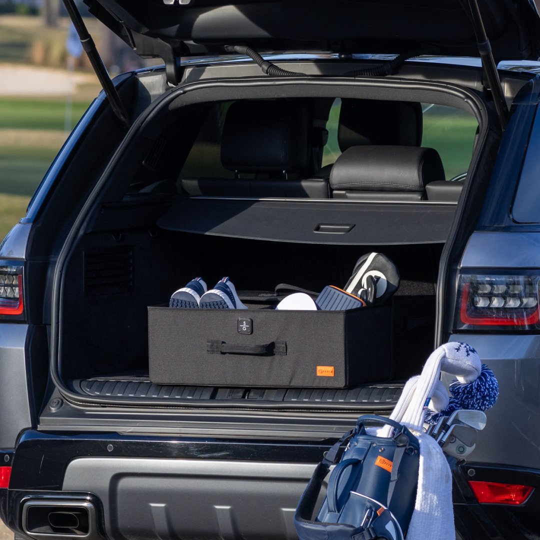 Introducing the Trunk Locker: Keep all your golf gear organized and ready to go with our durable and versatile Trunk Locker. Designed for golfers and travelers, it’s the perfect solution for storing everything from your golf equipment to everyday essentials.
