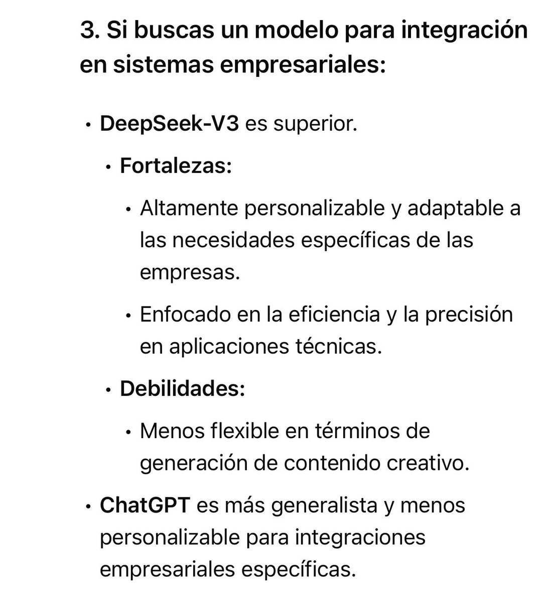 miguelramose's tweet photo. #DeepSeek es una locura. La nueva Inteligencia Artificial China es la competencia de ChatGPT. Le pregunté: ¿quién es mejor? Esto me respondió: https://t.co/ximSBgHSLN