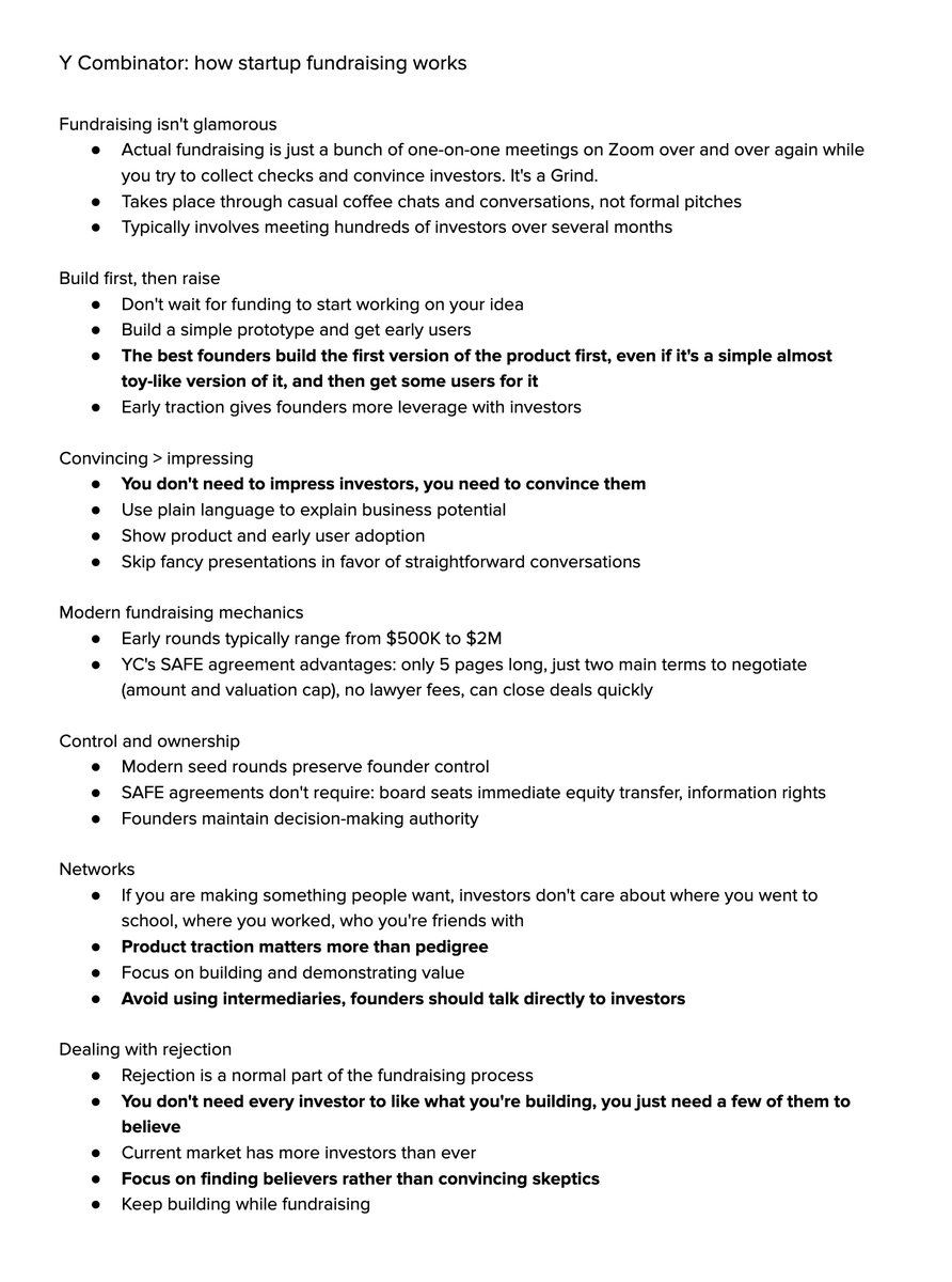 benln's tweet photo. YC one-pager on how startup fundraising works: https://t.co/GYD8DeKE8S