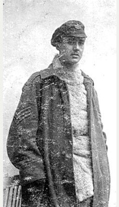 William Gerrish 
Footballer Aston Villa, Bristol Rovers, PNE, Chesterfield
Died of horrific injuries 8th August 1916 at Delville Wood, France serving with the Middlesex Regiment Footballers Battalion
He calmly lay smoking a cigarette before he died knowing his fate