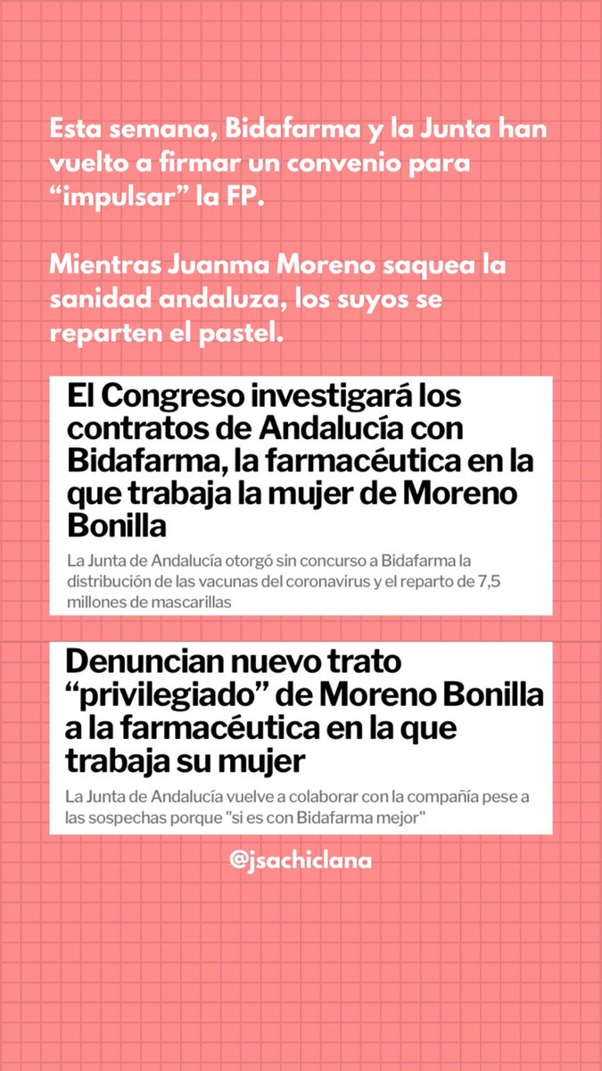 El PP  y Moreno Bonilla son enemigos de lo público. Su objetivo es privatizar la Sanidad Pública y volver a tiempos oscuros donde solo los que tenian dinero podían tener acceso a la sanidad.

Seguiremos luchando por una Sanidad Pública gratuita y de calidad.