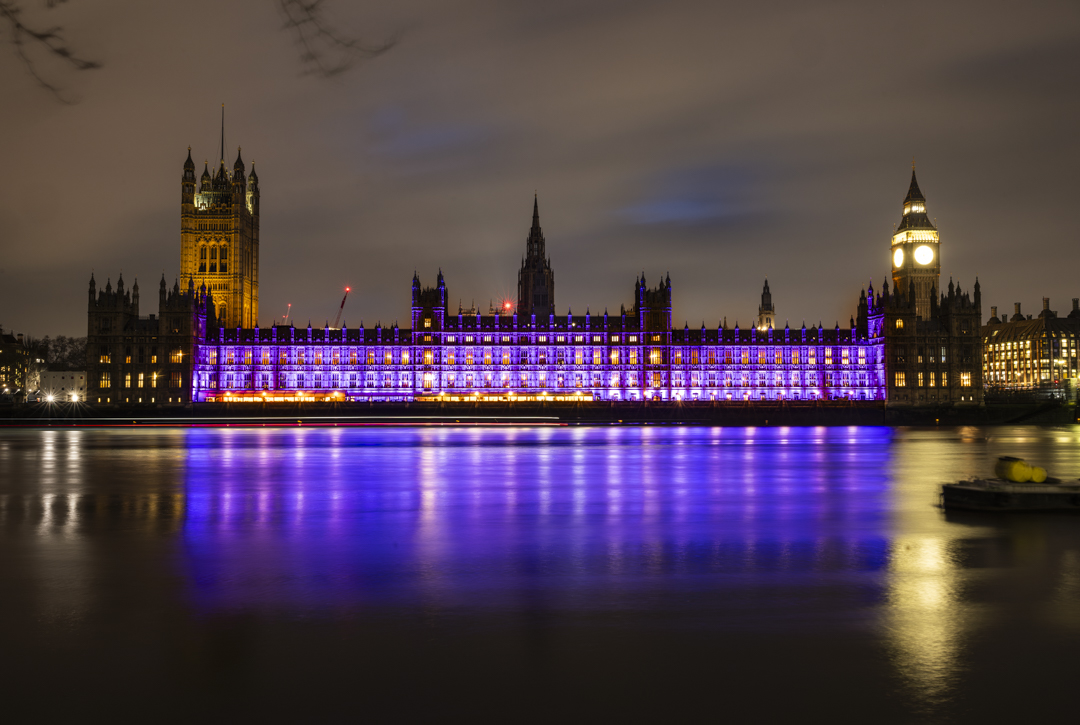 Tonight Parliament is lit up in purple, joining iconic buildings and landmarks across the UK in a moment of reflection for Holocaust Memorial Day.

#HMD25 #LightTheDarkness
