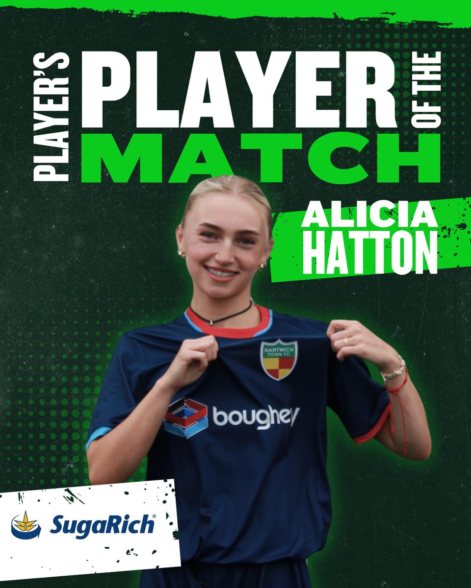 🌟 Player's Player of the Match 🌟 

The team has voted Alicia Hatton as their Player's Player of the Match for her performance yesterday!🙌

Alicia had an instant impact when she came onto the pitch in the second half, putting consistent pressure on Congleton's defence...