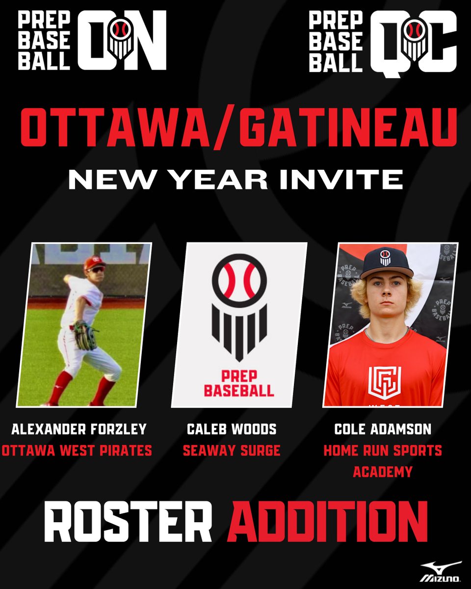 🔴𝓡𝓸𝓼𝓽𝓮𝓻 𝓐𝓭𝓭𝓲𝓽𝓲𝓸𝓷𝓼⚪️

⚾ Ottawa/Gatineau New Year Open
📆 February 19, 2025
📍 Bell Sensplex
💻 TrackMan, Vald

Request your invite ➡️ loom.ly/Jz3P40E
