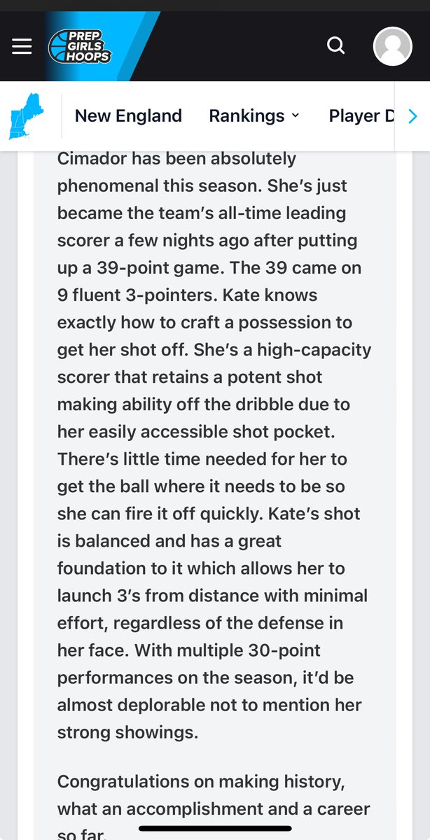 kate cimador (@cimadorkate) on Twitter photo Thank you ā¦<a href="/PrepGirlsHoops/">Prep Girls Hoops š</a>ā© for the write up for Januaryās Top Performers in New England!
ā¦<a href="/ibelieve_elite/">Ibelieveelitešø</a>ā©
ā¦<a href="/DaveRuden/">The Ruden Report</a>ā©
ā¦<a href="/EricsonSports/">Scott Ericson</a>ā©
ā¦<a href="/GameTimeCT/">GametimeCT</a>ā©
ā¦<a href="/fciac/">FCIAC</a>ā©
ā¦<a href="/ciacsports/">CIAC Sports</a>ā©
ā¦<a href="/CTHSCA/">CHSCA</a>ā© Thank you ā¦<a href="/PrepGirlsHoops/">Prep Girls Hoops š</a>ā© for the write up for Januaryās Top Performers in New England!
ā¦<a href="/ibelieve_elite/">Ibelieveelitešø</a>ā©
ā¦<a href="/DaveRuden/">The Ruden Report</a>ā©
ā¦<a href="/EricsonSports/">Scott Ericson</a>ā©
ā¦<a href="/GameTimeCT/">GametimeCT</a>ā©
ā¦<a href="/fciac/">FCIAC</a>ā©
ā¦<a href="/ciacsports/">CIAC Sports</a>ā©
ā¦<a href="/CTHSCA/">CHSCA</a>ā©