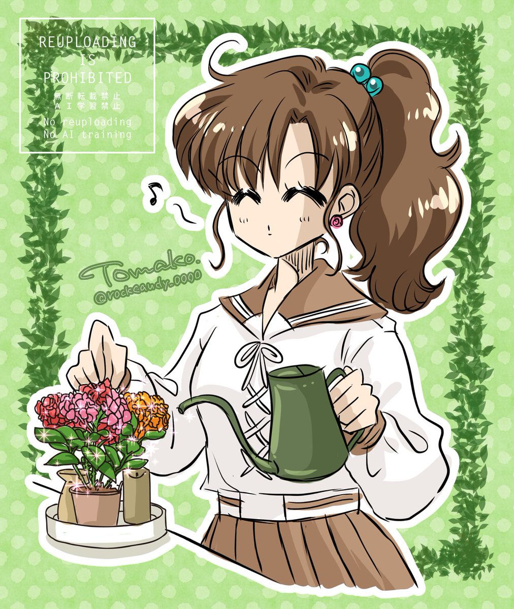 rockcandy_0000's tweet photo. まこちゃんの日課🌱 https://t.co/GZFIMAjUSS