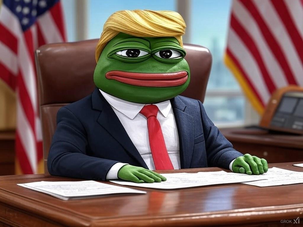 WeAreTrumpius's tweet photo. Trumpius Maximus putting America first—where it belongs. 🐸👑🇺🇸 

Taxing foreign nations to enrich our citizens isn’t just policy; it’s a mindset for independence and prosperity. The $Trumpius revolution follows the same path: empowering people, not systems.  

#TrumpiusMaximus #AmericaFirst