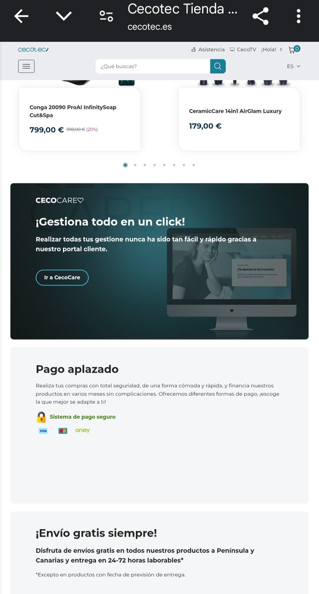 Sanchez_DavidM's tweet photo. @CECOTECoficial No cumplen con las fechas de entrega. Ojo con esto para los que queráis comprar con esta marca en su página de tienda online. Dicen 24 - 72 horas y voy para dos semanas esperando una nevera y solo saben que dar excusas. Una vergüenza! https://t.co/GwpFR68QqK
