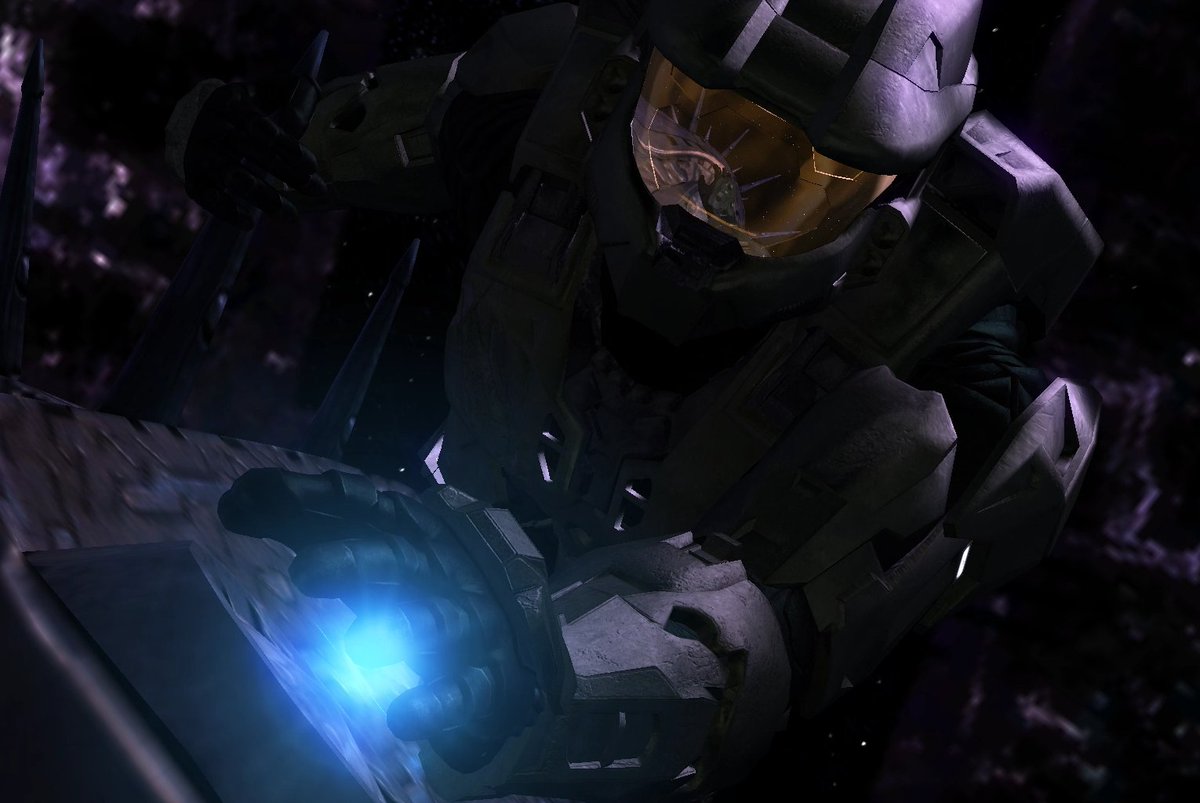 Vuthakral's tweet photo. My curiosity got the better of me and I threw my high poly Halo 3 chief into Halo 2 just to see how it would look https://t.co/BJhIkfn2MA