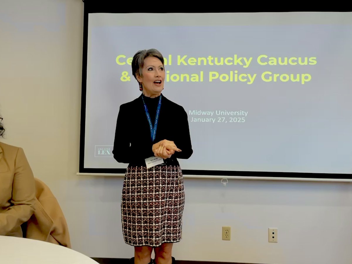 KimberlyKingGOP's tweet photo. Central KY Caucus members appreciate Greater Lex inviting us to their 2025 Session Briefing on @MidwayUniv’s beautiful campus this morning.

@AmandaMBledsoe
@DanFister56th
@JamesATipton
@DonaldDouglasKY
@KYHouseGOP
@KYSenateGOP
@And1Johnson https://t.co/06tHXp5999
