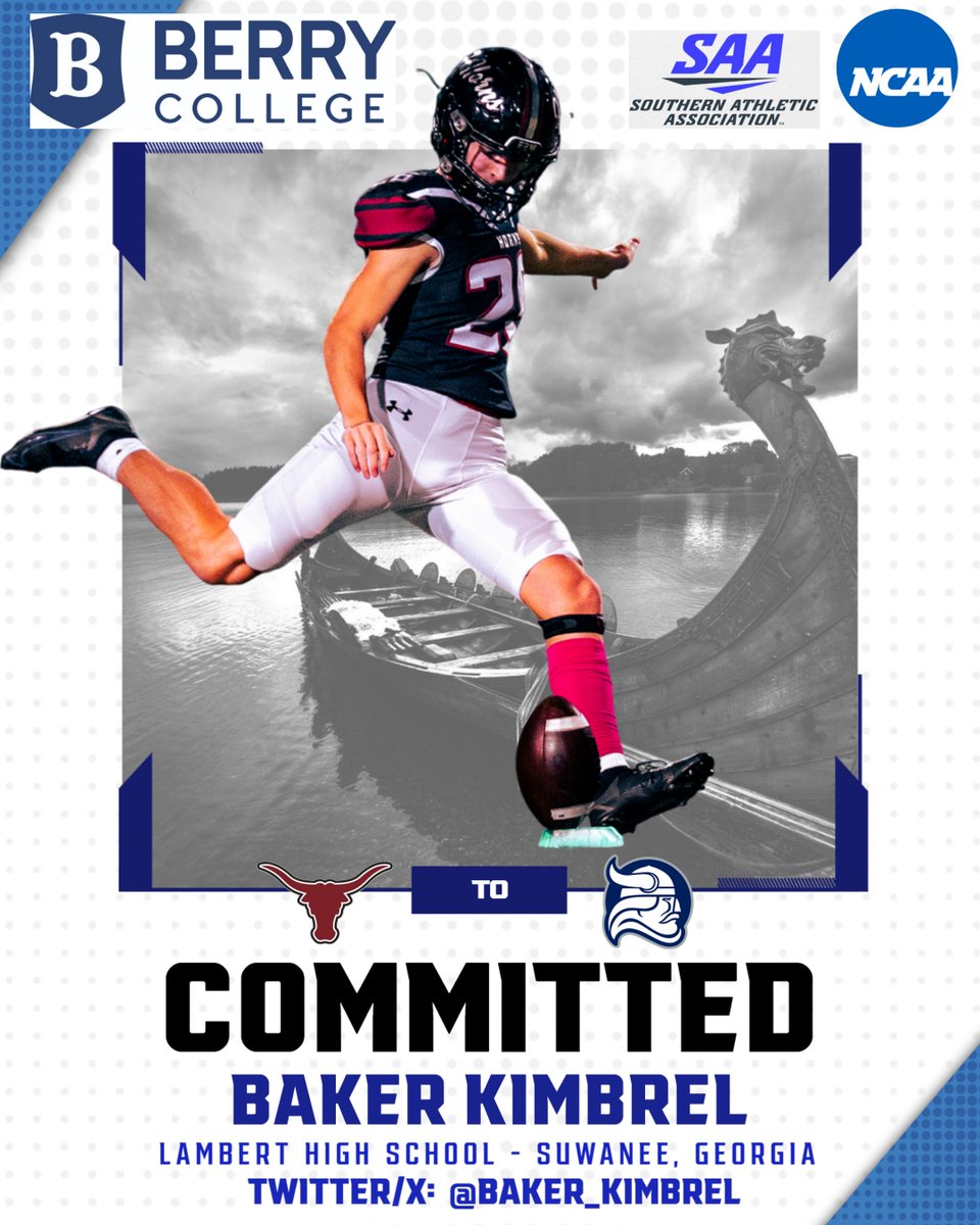 I'm thrilled to announce I am 100% COMMITTED to <a href="/BerryFootball/">Berry Football</a> .  From the moment I stepped foot on campus, I knew Berry was a special place.  Thanks to <a href="/BCCoachK/">Tony Kunczewski</a> and <a href="/coachargote53/">Bryant Argote Jr</a> for believing in me and showing me everything the Berry Football program has to offer.  Thank you