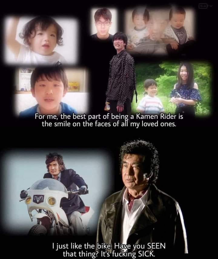 “What’s the best part of being a Kamen Rider?” 🏍🦗