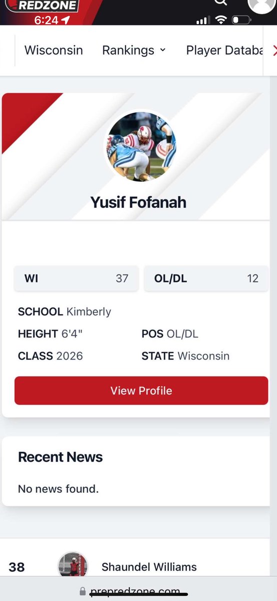 Honored to be number 12 in the state for OL/DL.