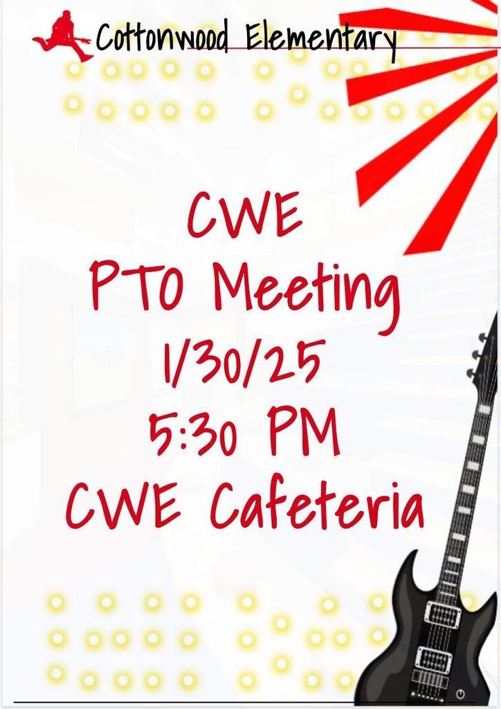 Our PTO meeting is this week. We hope you are able to join us!