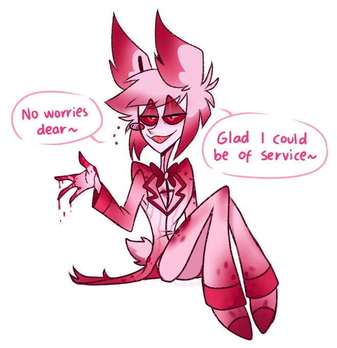 Felt like a good time to finally draw tampon Alastor🩸

#HazbinHotelFanart #Alastor 