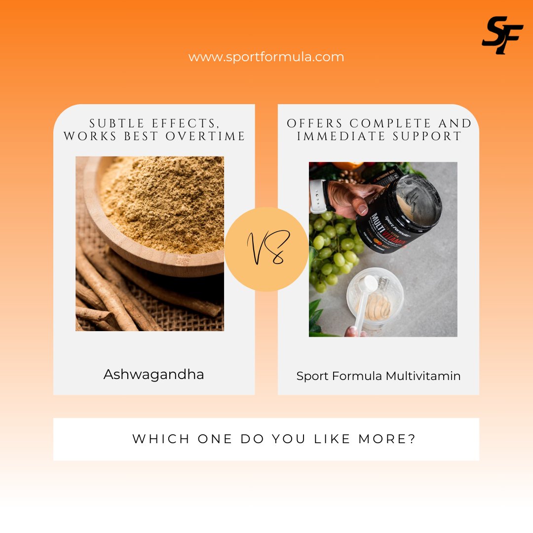 SportFormula99's tweet photo. Feeling let down by subtle results from ashwagandha? 🌿 While adaptogens have their place, a holistic approach is key. Enter Sport Formula Multivitamin—your all-in-one solution for energy, immunity, and daily vitality. 

Why settle for subtle when you can have complete support? https://t.co/nbMceoS61J
