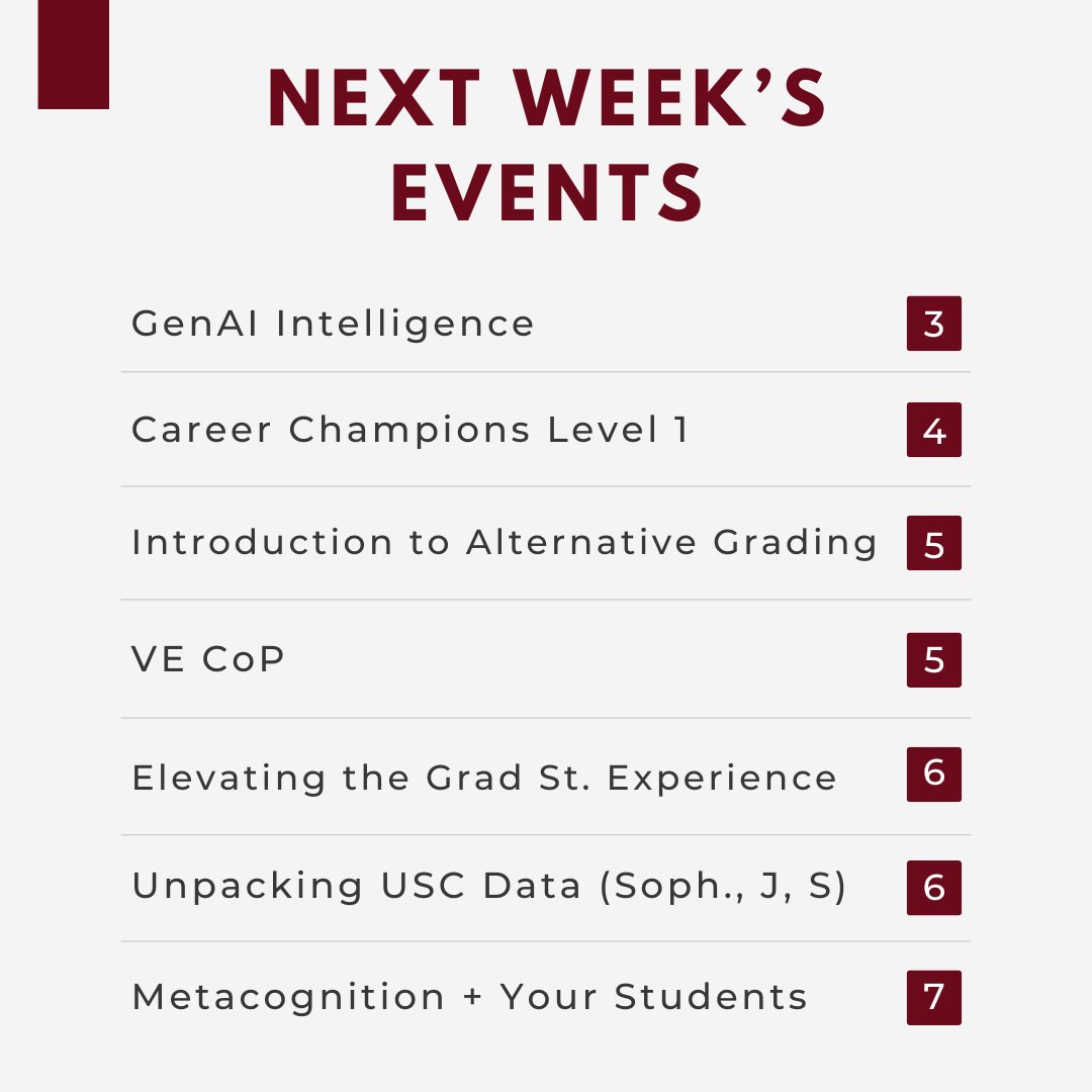UofSC_CTE's tweet image. Get an insider look into our events for next week! Register now! #USCCTE #CTEworkshops

ow.ly/iQkf50ULsJu