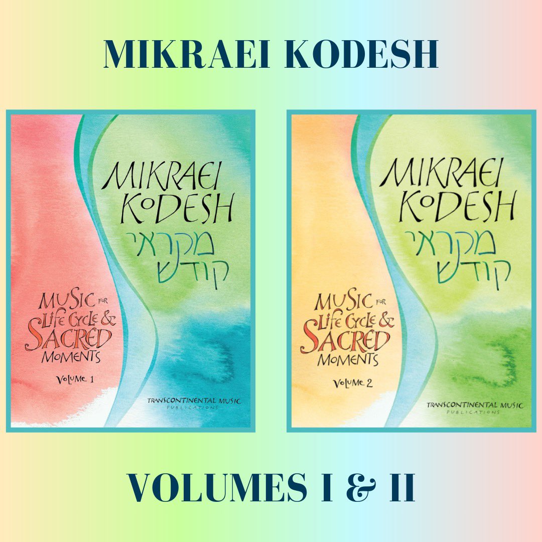 tmp_jlicense's tweet image. MIKRAEI KODESH: MUSIC FOR LIFE CYCLE AND SACRED MOMENTS VOLUMES I &amp;amp; II are the ultimate songbooks for celebrating sacred moments in sacred space and time, with sacred people.

tinyurl.com/mikraei-kodesh