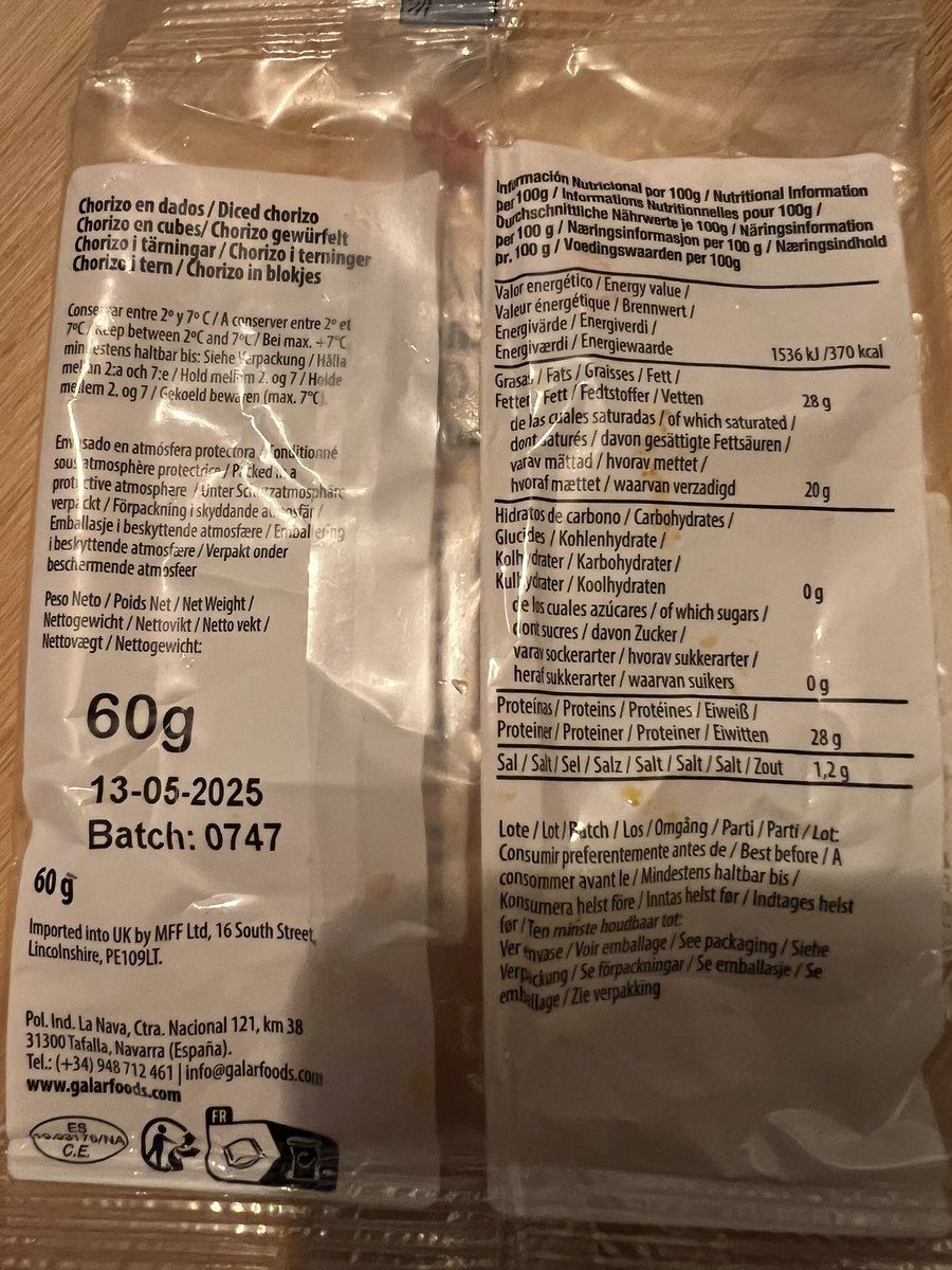 russtandy's tweet photo. @HelloFreshUK Chorizo in Bell Pepper, mushroom chorizo linguine we had tonight, delivered today,  tasted sharp and unpleasant. You may wish to check this out. https://t.co/B0ymDzQJy3
