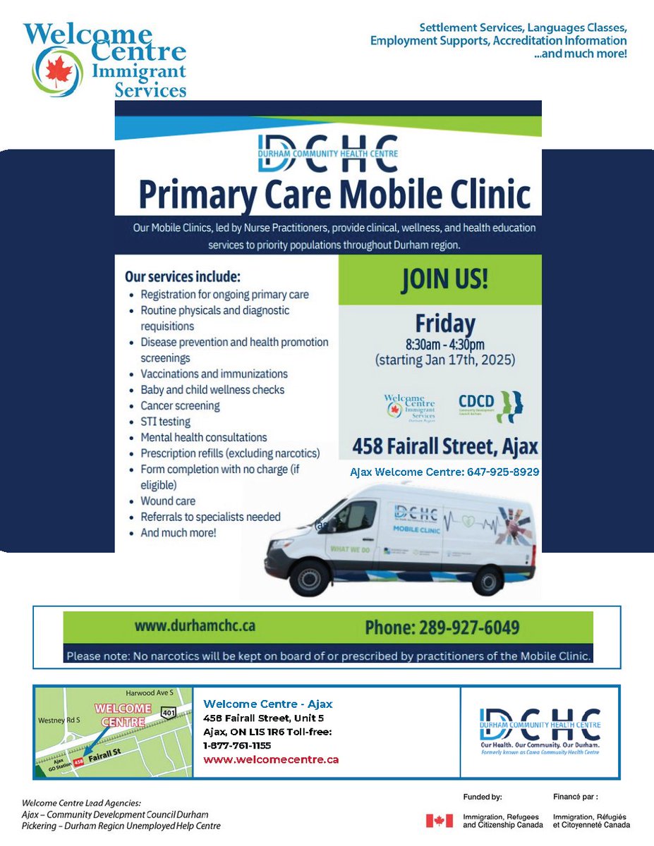 CDCDurham's tweet image. Mobile clinic, led by nurse practitioners, provide clinical, wellness, and health education services to priority populations throughout Durham region.
They provide this service in 6 more languages.
✅Dari
☑️Tamil
✅Spanish
☑️Urdu
✅Pashto
☑️Arabic
#CDCD #DCHC #Mobileclinic