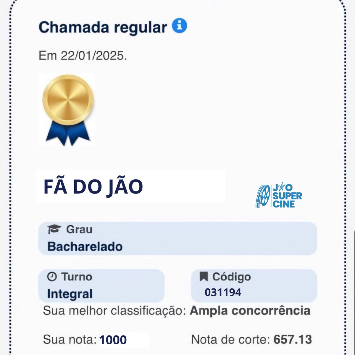 jaosupercine's tweet photo. Passei! Vocês passaram? https://t.co/ln3m1shM5s