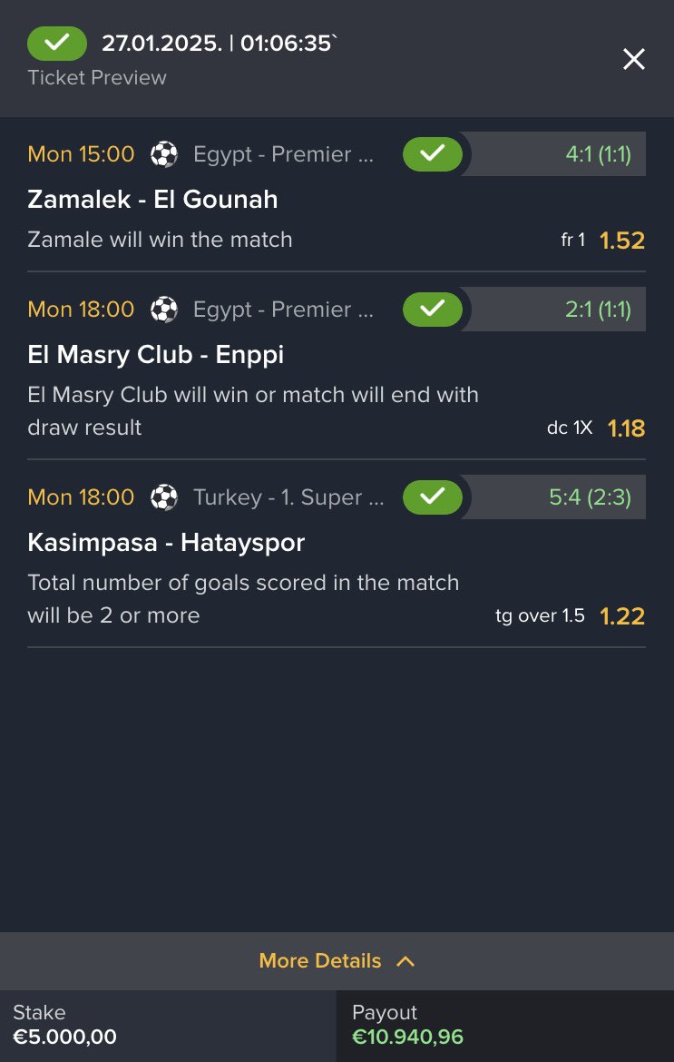 Hotty_Picks's tweet photo. WE MADE BIG PROFIT AGAIN IN VIP!๐ธ
โฌ5,000โก๏ธโฌ10,940โ
Also we have big slips (parlays) that are still active for next 2 days with crazy high odds!โฝ๏ธ๐จ
Join here to unlock itโก๏ธ https://t.co/RjQDJ8uGbu ๐
#tipster #handicapper #capper #soccerpicks #footballtips #betting https://t.co/EPvYTrRn2G