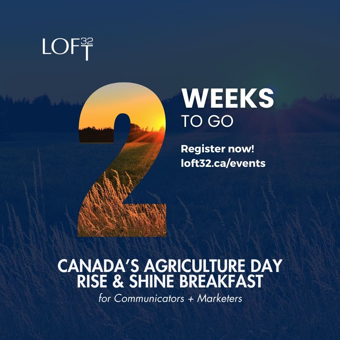2 Weeks to Go! 🌟

Join us for the 2nd Annual Rise &amp; Shine Breakfast for Communicators and Marketers on February 11, 2025 in Ottawa, as part of Canada’s Agriculture Day celebrations.🍁​

Hurry! – register today at loft32.ca/events

#cdnagday #cdnag #ontag #breakfast