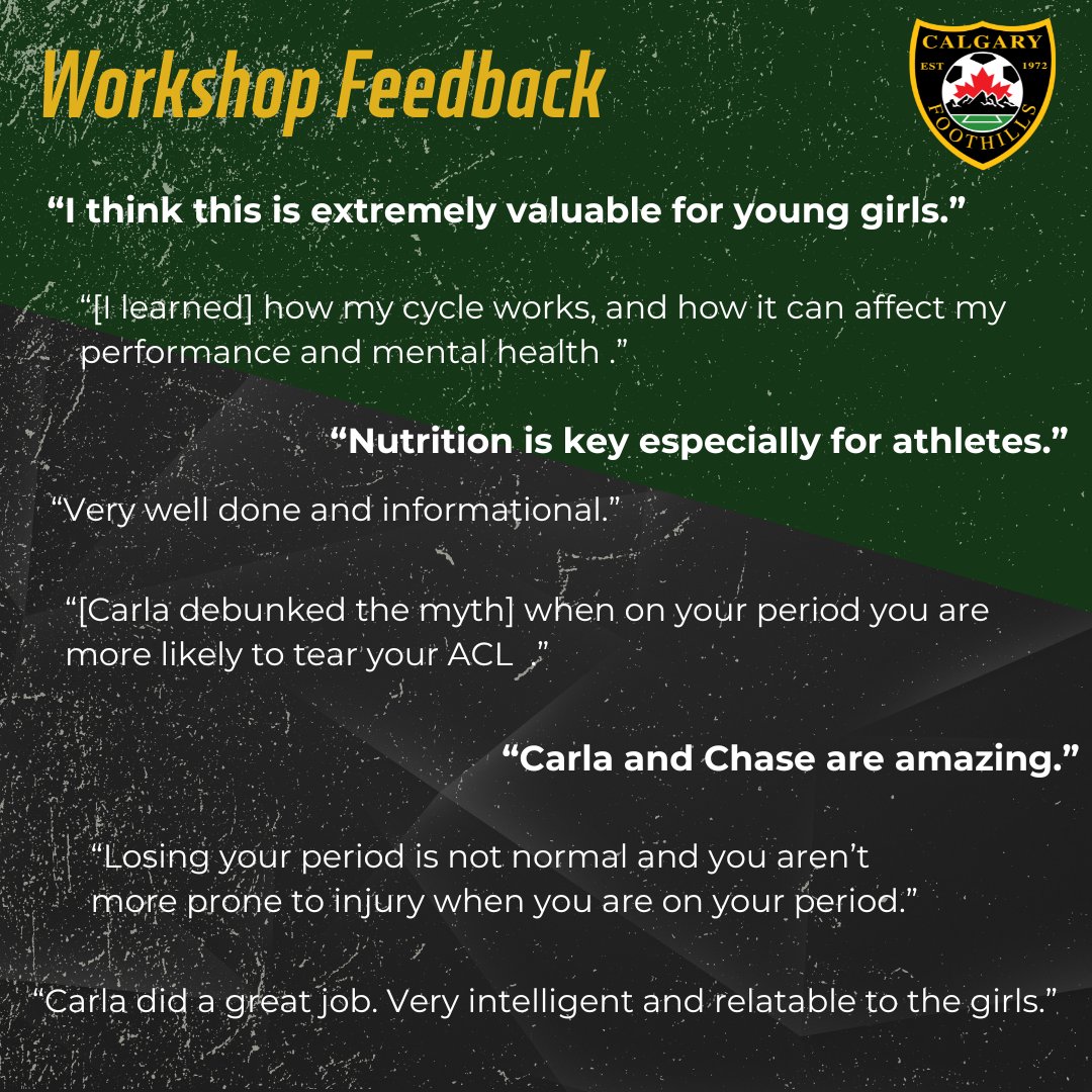 Carla van den Berg presented "Understanding the Menstrual Cycle to Optimize Female Athlete Health and Performance" to Club members Jan 24. 

Learn more about the session. gofoothills.ca/jan-24-women-i…

#WomenInSport #WeAreFoothills #ExcellentPlayersOutstandingPeople
