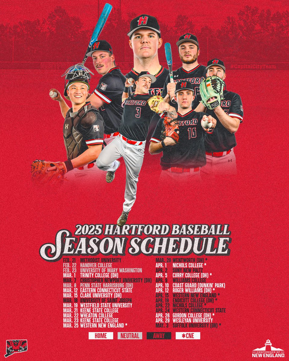 Your 2025 Hartford Baseball Season Schedule! 

#HawkPride