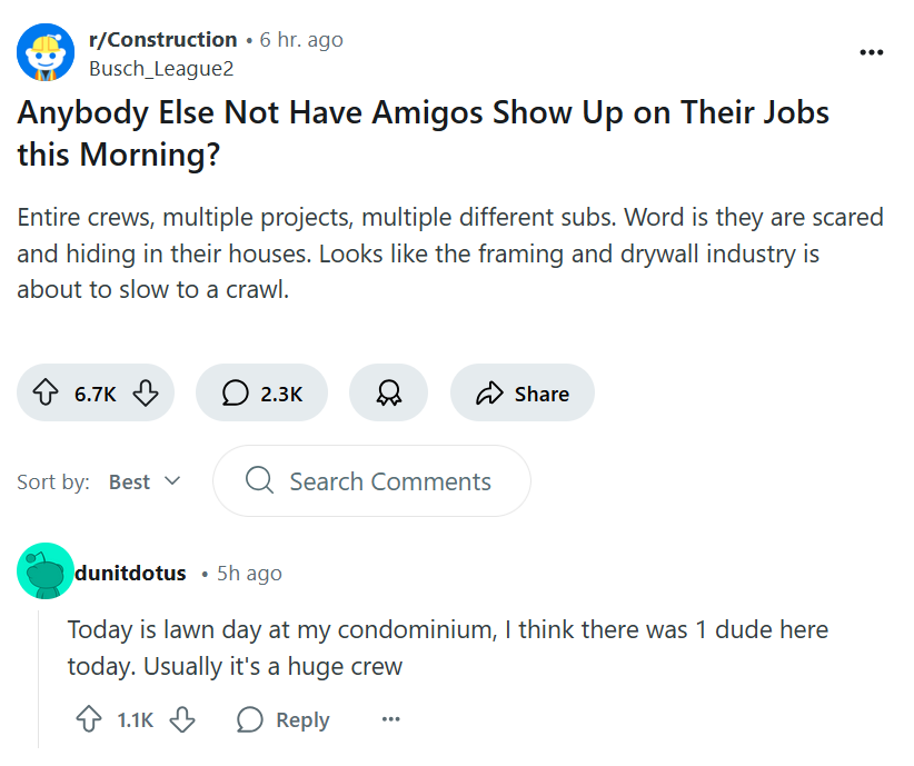 Great news, tons of construction jobs opening for American citizens!