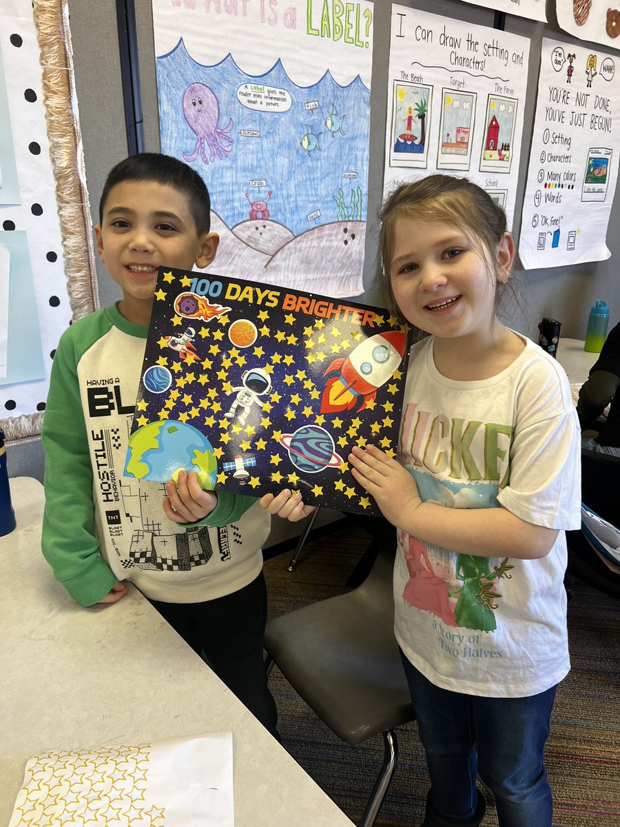 100 days of learning in K!🎉 #itsworthit #kinderstars #slatehill