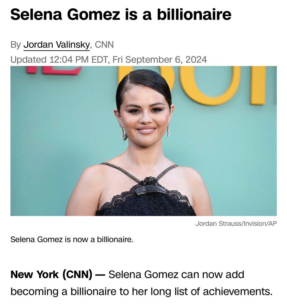 Bubblebathgirl's tweet photo. Selena Gomez has an estimated net worth of over $1 billion.

How much does she spend caring for illegals?

How about caring for other Americans?

Or anyone other than herself? https://t.co/eXSi18Wpy4