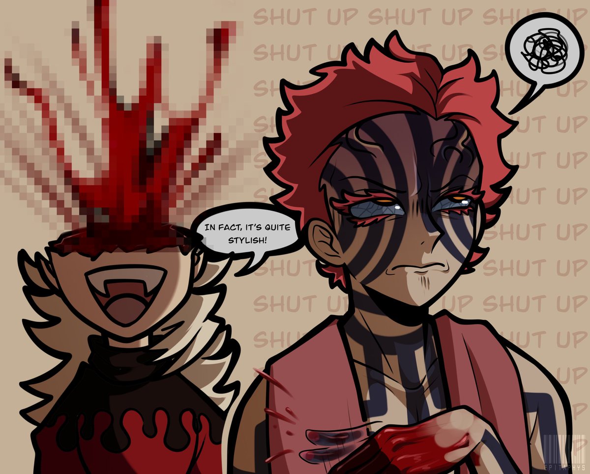I love their silly dynamic 
#knytwt #Akaza #Douma