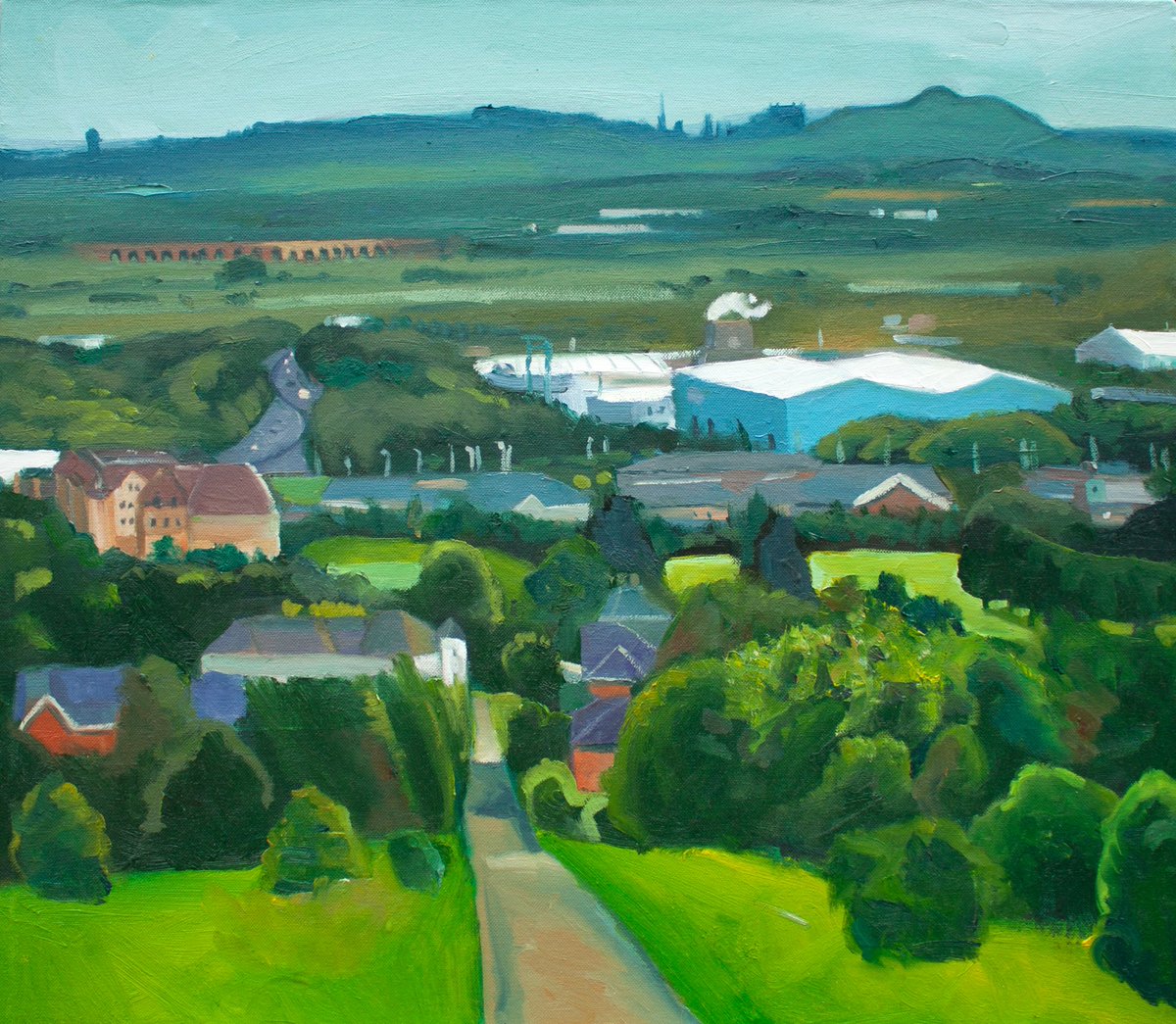 colin_povey's tweet photo. Part of a series of oil paintings capturing views from a hill - trying to capture the endless horizons, changing skies, and the quiet drama of the landscape. Every angle told a new story. #OilPainting #ArtInspiredByNature #LandscapeViews https://t.co/h0W7ie5kqc