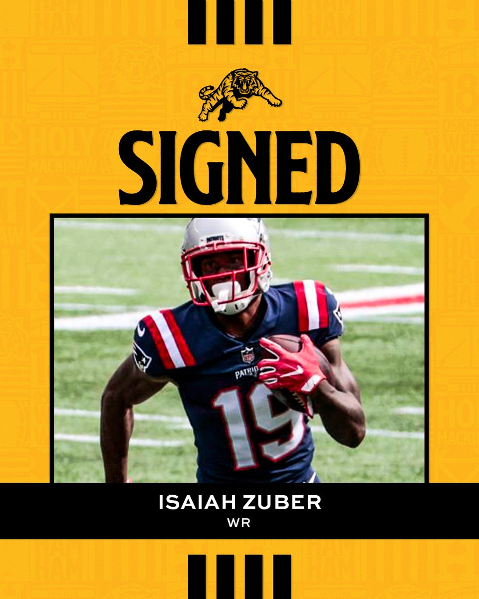 Ticats's tweet photo. A few Monday signings for your timeline ✍️

We've signed the following players:
🇺🇸 RB Spencer Brown 
🇺🇸 WR Isaiah Zuber 

🗞️ | https://t.co/KQItp5kOKe https://t.co/JTF13yjWqW