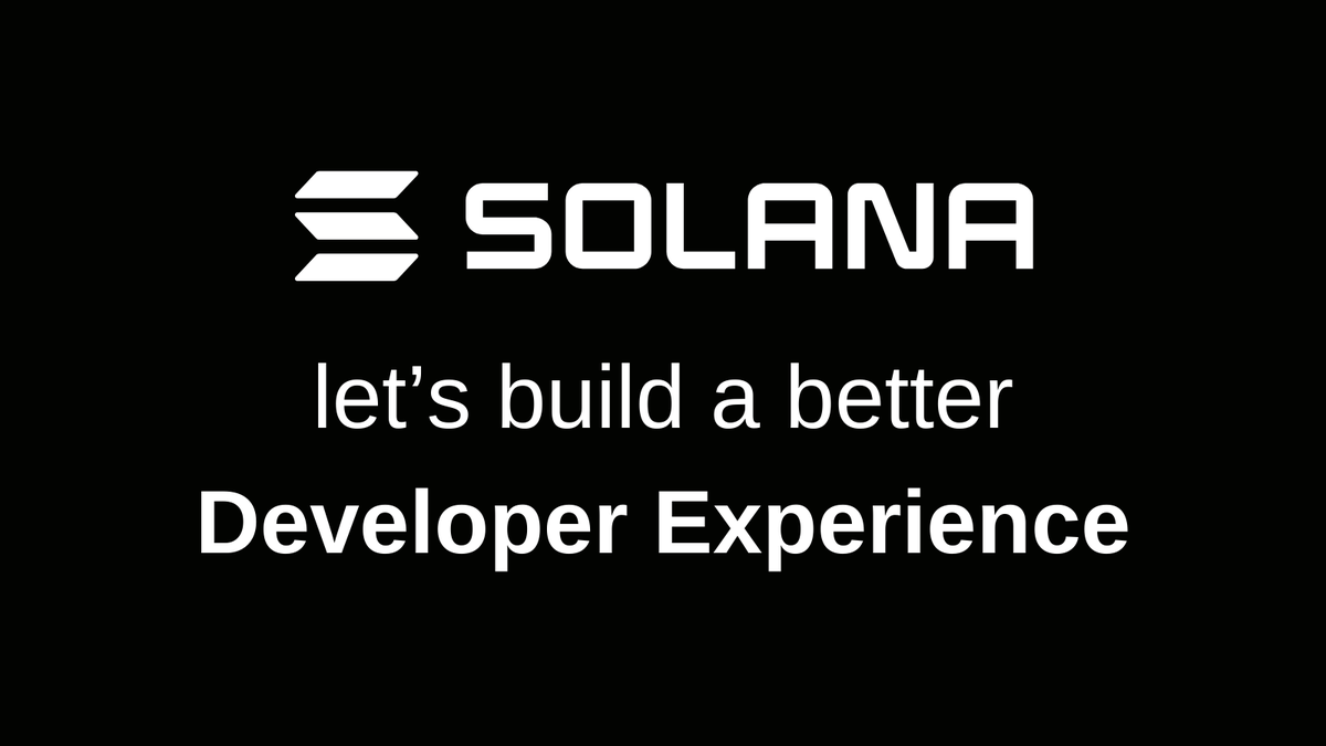 nickfrosty's tweet photo. We’re building a better developer experience on @Solana

Here’s how we’re going to do it 👇 https://t.co/xIBh8877sk