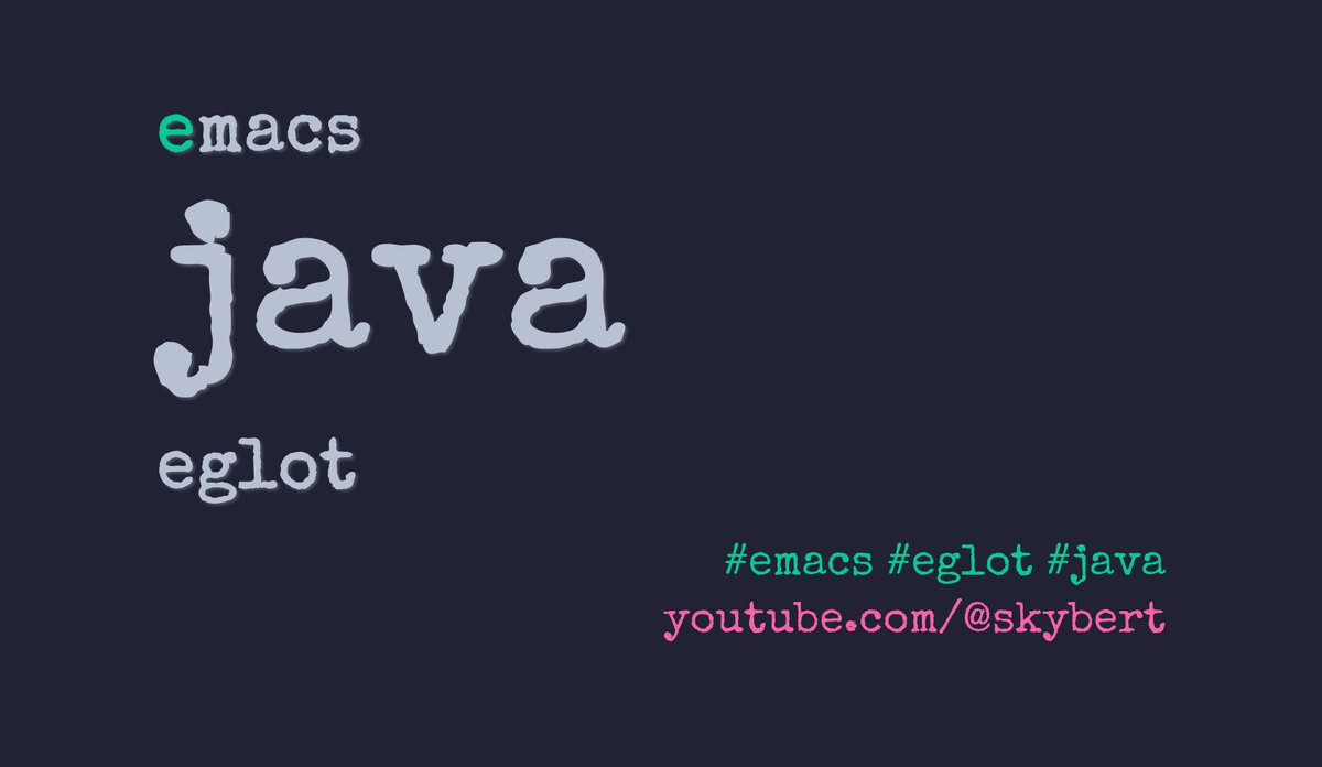 Made a video showing how to use Emacs and Eglot for programming Java. Includes Lombok annotation processing, running JUnit, tests, API doc at point and much more!

youtube.com/watch?v=fd7xcT…

#programming #java in #emacs