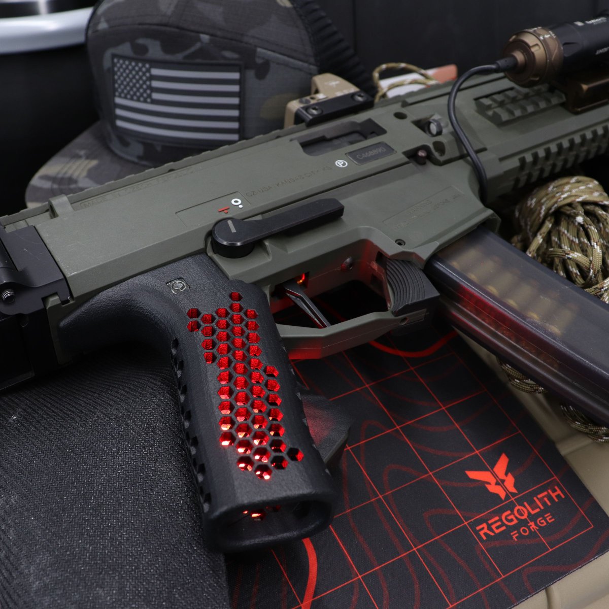 RegolithForge's tweet image. Our new CZ SCORPION replacement grip has holes in it!! #Moreergo #lesswrist #3DPrinting #czscorpionevo #gunaccessories #productFire #czscorpion