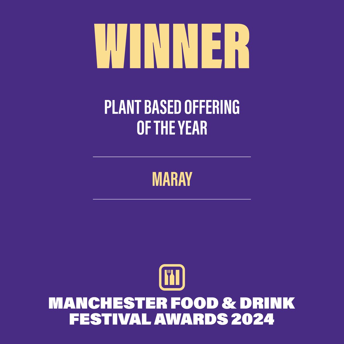 Next up is PLANT BASED OFFERING OF THE YEAR! 

And the winner is...

🥁🥁🥁

@MarayRestaurant