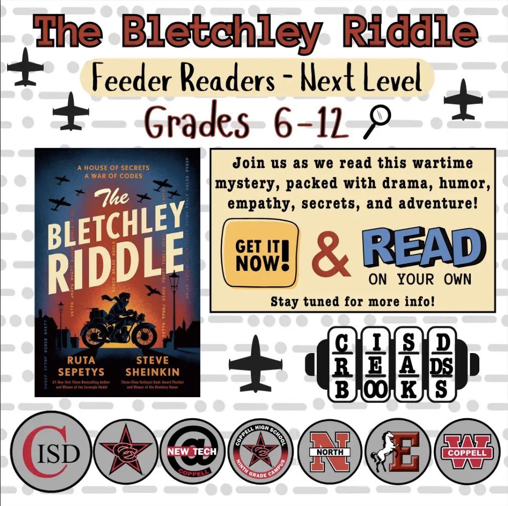 CMSE Library (@cmse_library) on Twitter photo We are so excited to kick off our latest multi-school program! Feeder Readers - Next Level for CISD Ss in grades 6-12 and their families! Get the book now + begin reading! More info on the way! <a href="/coppelleast/">Coppell Middle School East</a> @cmsnlibrary @chs9_library <a href="/coppellhslib/">Coppell HS Library</a> @newtechhighcoppell <a href="/CISDlib/">Coppell ISD Libraries</a> We are so excited to kick off our latest multi-school program! Feeder Readers - Next Level for CISD Ss in grades 6-12 and their families! Get the book now + begin reading! More info on the way! <a href="/coppelleast/">Coppell Middle School East</a> @cmsnlibrary @chs9_library <a href="/coppellhslib/">Coppell HS Library</a> @newtechhighcoppell <a href="/CISDlib/">Coppell ISD Libraries</a>