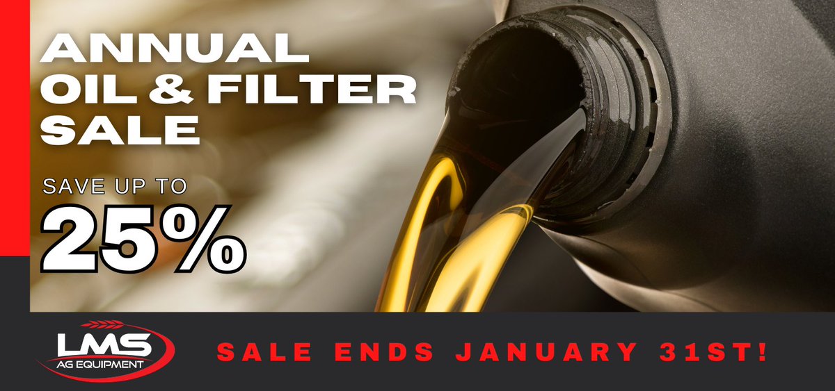 Time is running out to take advantage of our best pricing of the year during the Annual Oil &amp; Filter Sale!
Call or stop in today to save up to 25%!

Morden - 204-325-9027
Steinbach - 204-326-2239