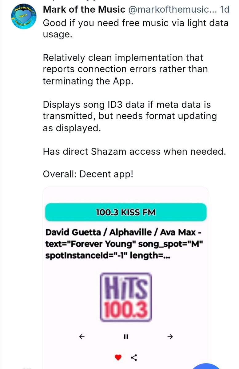 nonstopradioapp's tweet photo. Another happy user of our app!
Get Non Stop Radio from Google Play: https://t.co/2VyV9Scj0U π΅
#NonStopRadio #FreeMusic #MusicApp #radio #radioapp #android https://t.co/2he3zpQHFo