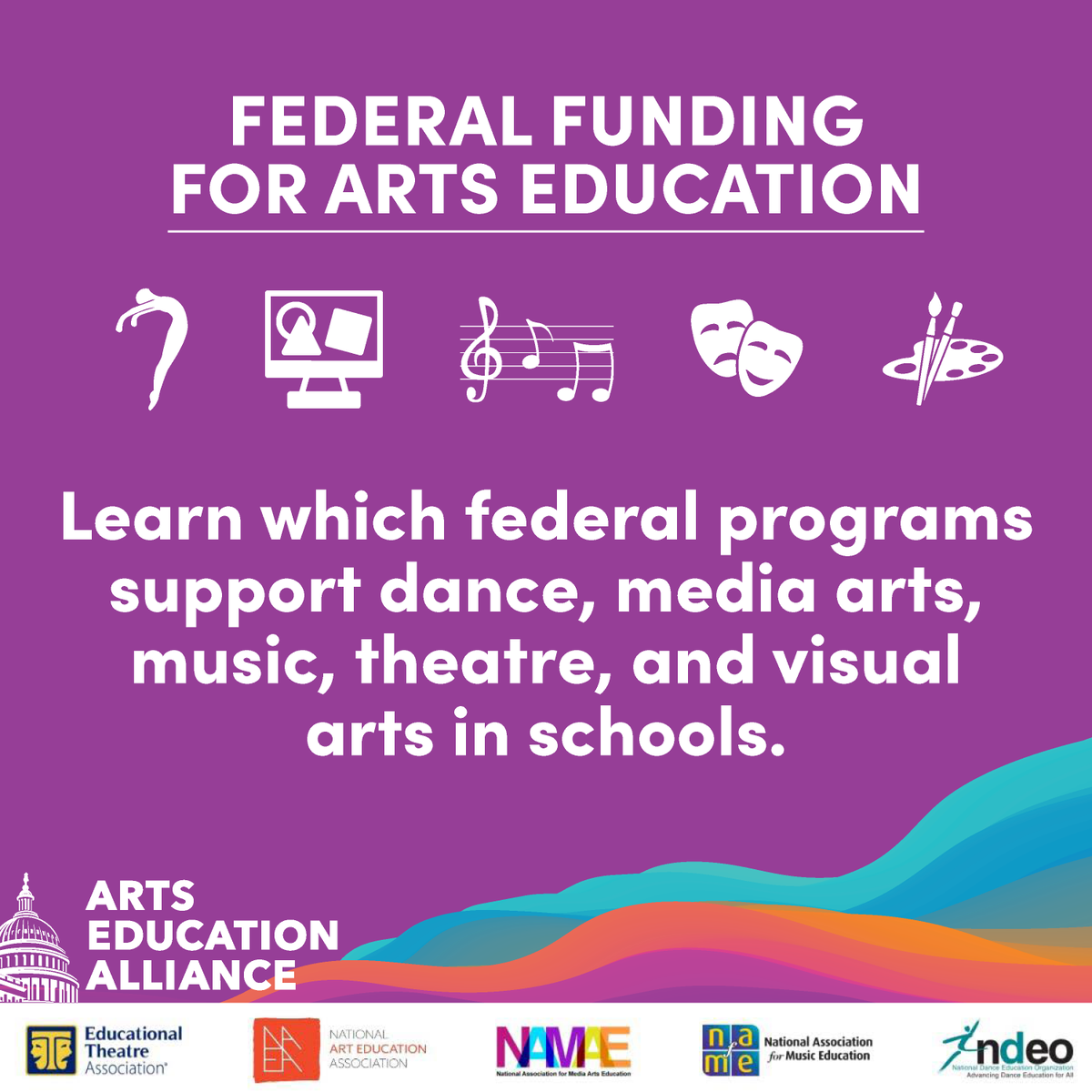 NAEA's tweet photo. Congress must complete a final funding bill for the 2025-26 school year by March 14, and those decisions could impact dance, media arts, music, theatre, and visual arts education in K–12 schools. https://t.co/8Be39gNQqk https://t.co/ABQVORi9ek