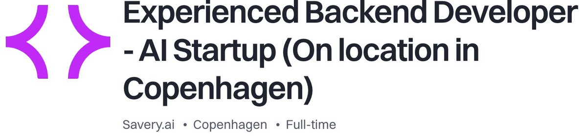 Savery_AI's tweet photo. We're currently hiring for https://t.co/29YR5nBYYr - check our listing here:
https://t.co/dMZDIkWSmn

#CPHFTW #AI #AgenticAI @thehubio https://t.co/ZHjhVnbme7