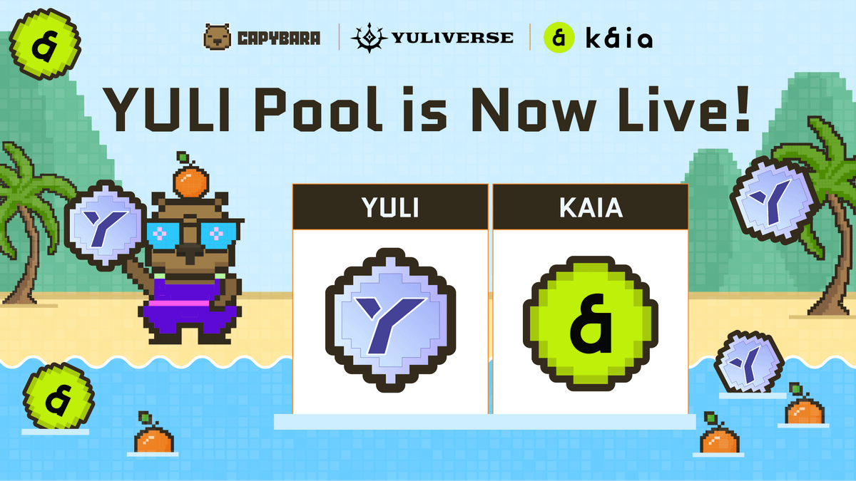 _DEXHUB's tweet photo. ✨ @CapybaraDEX is joining forces with @TheYuliverse, a leading Web3 location-based AR game, similar to Pokémon GO, powered by @KaiaChain

⚡ The $YULI token is now available for trading and liquidity provision on the #CapybaraDEX. 

💥 $YULI holders can swap tokens, stake in the $YULI-$KAIA V2 pool for fees and CAPY points, and participate in shaping the Web3 gaming economy. 

💡 #Capybara brings an innovative, scalable algorithm and design, low-slippage single-sided DEX on Dragon Chain backed by #Kaia Chain 

🔽VISIT
https://t.co/7f3QgUBGuf