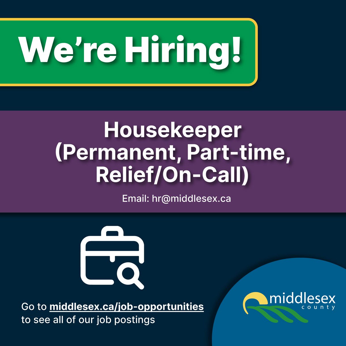 CountyMiddlesex's tweet photo. Strathmere Lodge is hiring a housekeeper to help maintain a clean, welcoming environment for our residents!

This is a permanent, part-time, relief/on-call position.

Check out the details and apply today: https://t.co/vdgdtDXmPF

📅 The deadline to apply is: February 10, 2025 https://t.co/63Pa1kJ0AQ