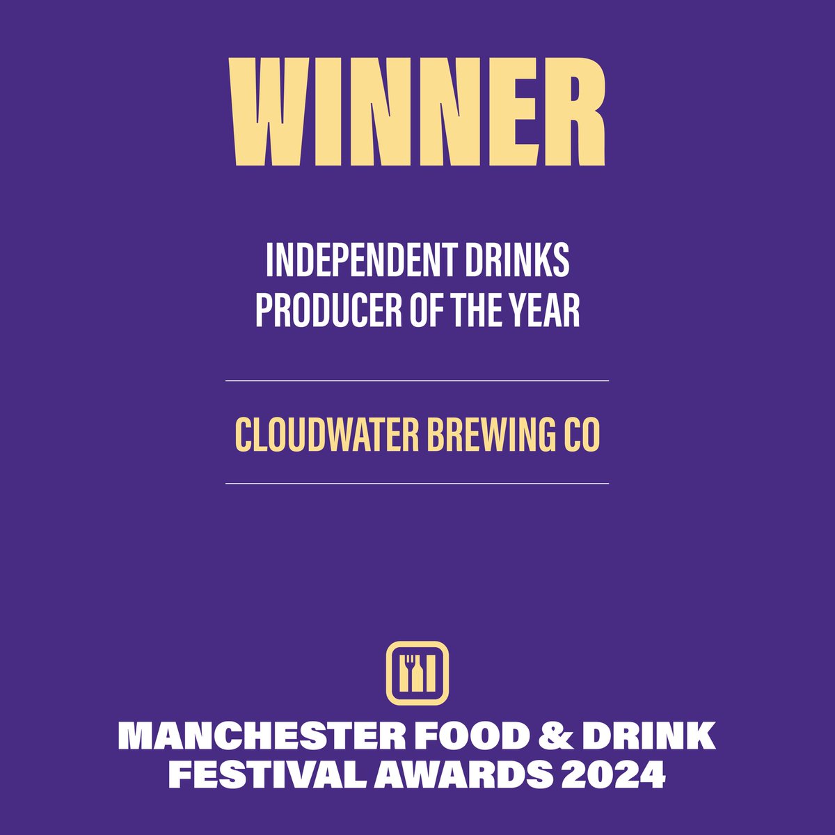 Next up is INDEPENDENT DRINK PRODUCER OF THE YEAR! 

And the winner is...

🥁🥁🥁

<a href="/cloudwaterbrew/">Cloudwater Brew Co</a>